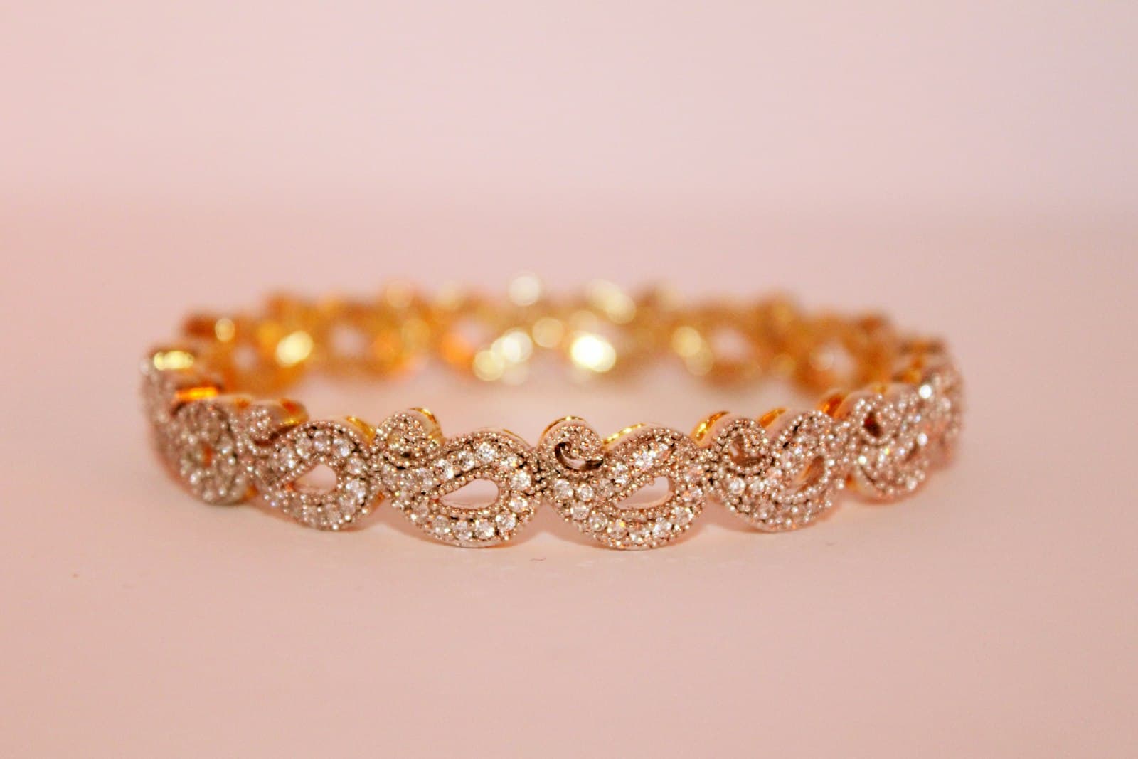 Sapphire and diamond tennis bracelet