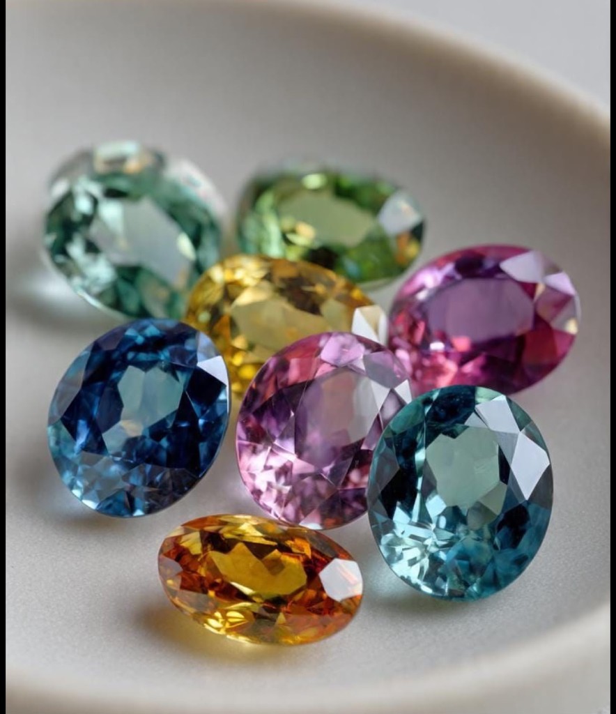 A refined selection of colourful natural gemstones